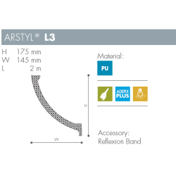 Stuk - Arstyl - L3 - 2 m - 175 mm x 145 mm