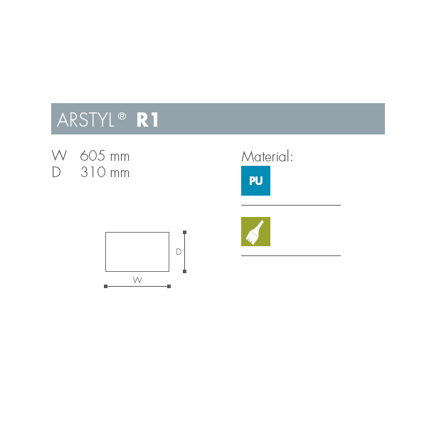 Roset - Arstyl - R1 - 605 mm x 310 mm