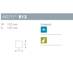 Roset - Arstyl - R13 - 100 mm x 100 mm - 4 stk.