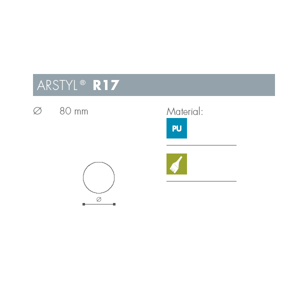 Roset - Arstyl - R17 - 80 mm - 4 stk.