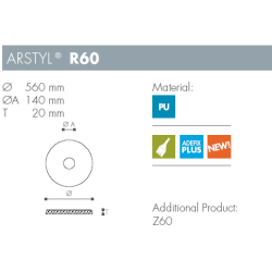 Roset - Arstyl - R60 - 560 mm x 140 mm x 20 mm