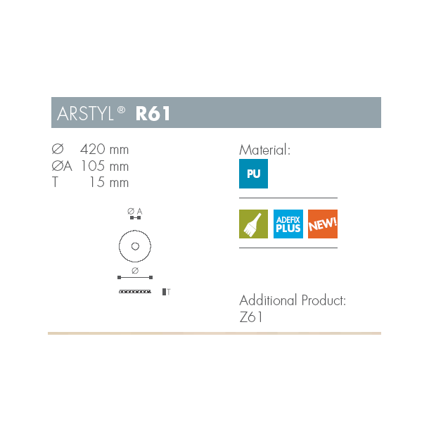 Roset - Arstyl - R61 - 420 mm x 105 mm x 15 mm
