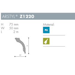 Stuk - Arstyl - Z1220 - 2 m - 75 mm x 50 mm