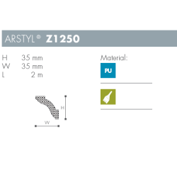 Stuk - Arstyl - Z1250 - 2 m - 35 mm x 35 mm