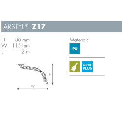 Stuk - Arstyl - Z17 - 2 m - 80 mm x 115 mm