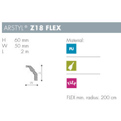 Stuk - Arstyl - Z18FLEX - 2 m - 60 mm x 50 mm