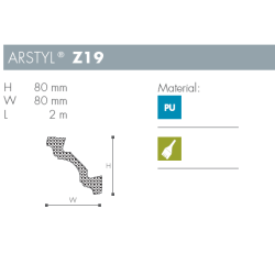 Stuk - Arstyl - Z19 - 2 m - 80 mm x 80 mm