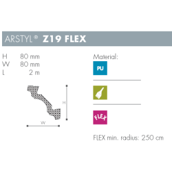 Stuk - Arstyl - Z19FLEX - 2 m - 80 mm x 80 mm