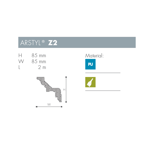 Stuk - Arstyl - Z2 - 2 m - 85 mm x 85 mm