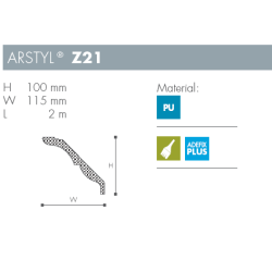 Stuk - Arstyl - Z21 - 2 m - 100 mm x 115 mm
