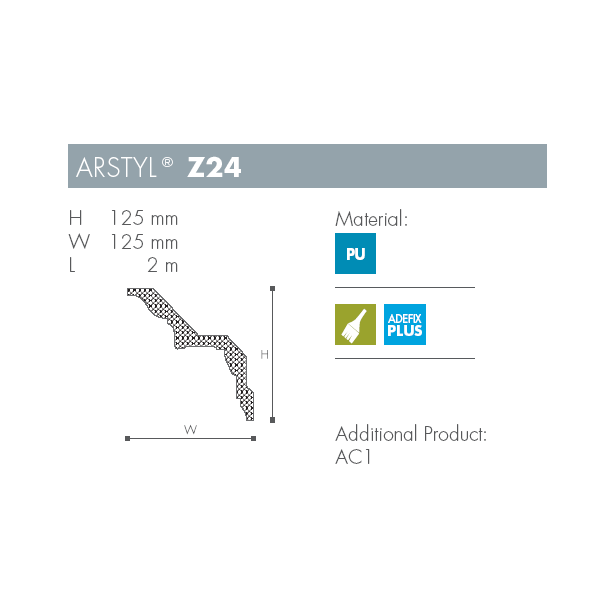 Stuk - Arstyl - Z24 - 2 m - 125 mm x 125 mm