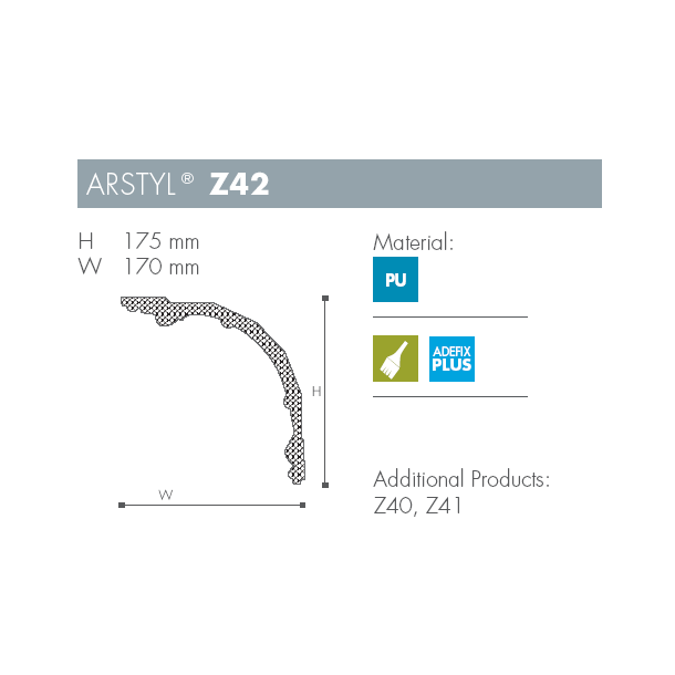 Stuk - Arstyl - Z42 - 175 mm x 170 mm - 4 stk.