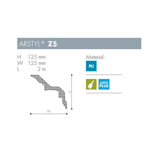 Stuk - Arstyl - Z5 - 2 m - 125 mm x 125 mm