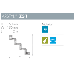 Stuk - Arstyl - Z51 - 2 m - 150 mm x 150 mm