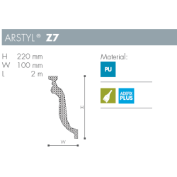 Stuk - Arstyl - Z7 - 2 m - 220 mm x 100 mm