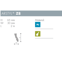 Stuk - Arstyl - Z8 - 2 m - 65 mm x 30 mm