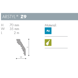 Stuk - Arstyl - Z9 - 2 m - 70 mm x 35 mm