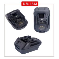 Batteri adapter DM18M - DeWalt/Milwaukee til Makita - batteri medf�lger ikke