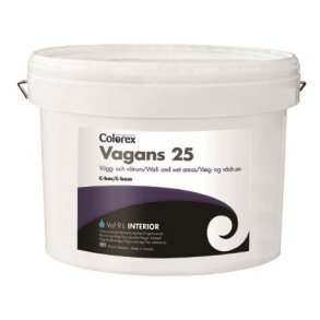 Betonv�gmaling - v�drum - Colorex - glans 25 - halvmat - akrylat - vandbaseret - hvid - 9 l