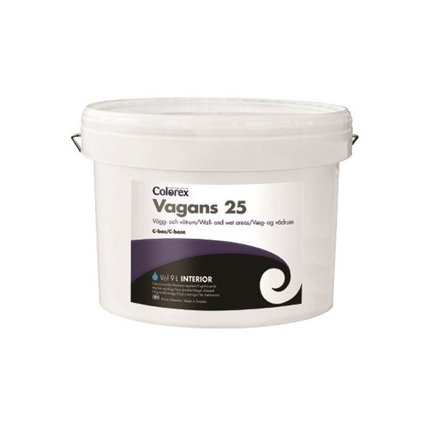 Betonv�gmaling - v�drum - Colorex - glans 25 - halvmat - akrylat - vandbaseret - hvid - 9 l