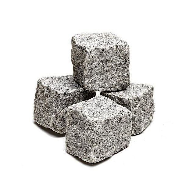 Chaussesten - lys gr� portugisisk - 9 x 9 x 9 cm - Ca. 1.000 kg - palle