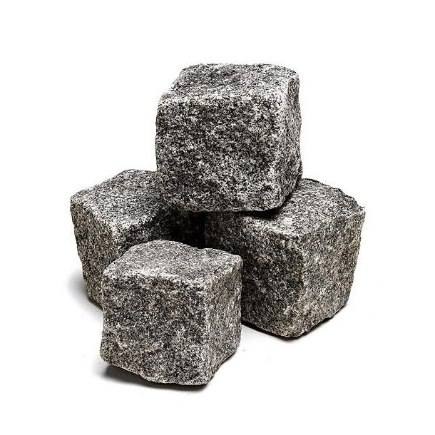 Chaussesten - m�rk gr� portugisisk - 9 x 9 x 9 cm - Ca. 1.000 kg - palle