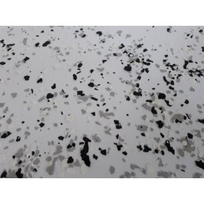 Flakes Epoxy gulve - chips - mix af sort, hvid og gr� (1:1:1) - 2 kg