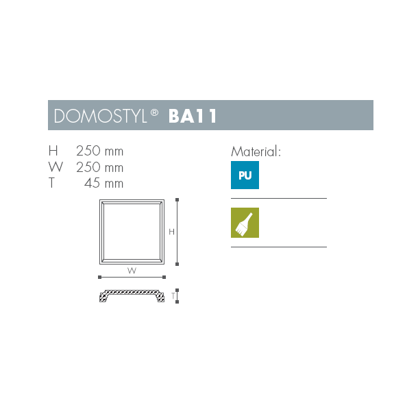 Hj�rne sten - Domostyl - BA11 - 250 mm x 250 mm