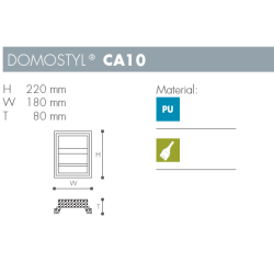 Konsol - Domostyl - CA10 - 220 mm x 180 mm
