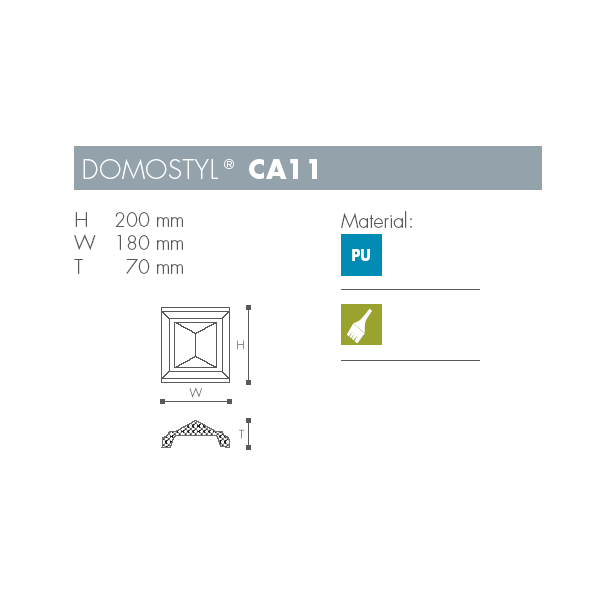 Konsol - Domostyl - CA11 - 200 mm x 180 mm