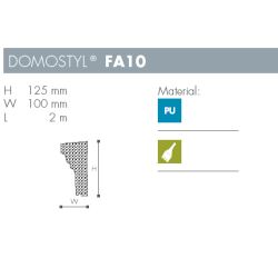 Karm - Domostyl - FA10 - 2 m - 125 mm x 100 mm