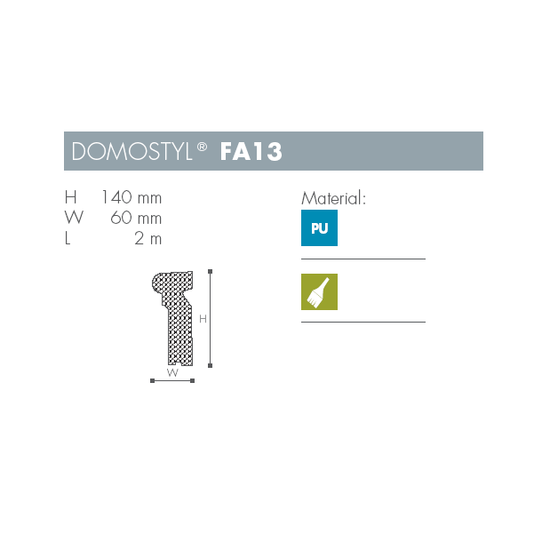 Karm - Domostyl - FA13 - 2 m - 140 mm x 60 mm