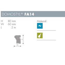 Karm - Domostyl - FA14 - 2 m - 80 mm x 60 mm