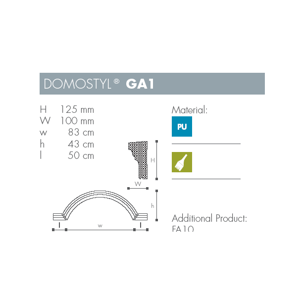 Portal - Domostyl - GA1 - 125 mm x 100 mm