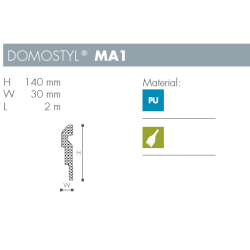 Liste - Domostyl - MA1 - 2 m - 140 mm x 30 mm