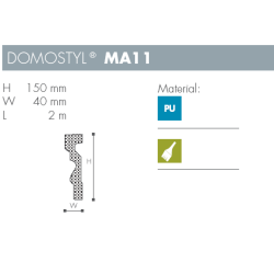 Liste - Domostyl - MA11 - 2 m - 150 mm x 40 mm