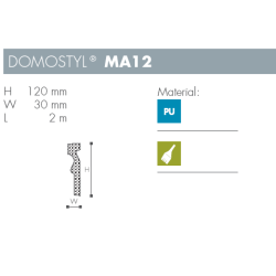 Liste - Domostyl - MA12 - 2 m - 120 mm x 30 mm