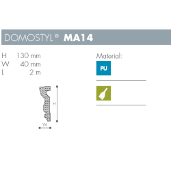 Liste - Domostyl - MA14 - 2 m - 130 mm x 40 mm