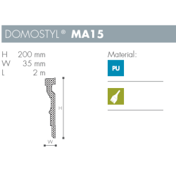 Liste - Domostyl - MA15 - 2 m - 200 mm x 35 mm