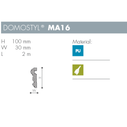 Liste - Domostyl - MA16 - 2 m - 100 mm x 30 mm