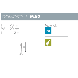 Liste - Domostyl - MA2 - 2 m - 70 mm x 20 mm