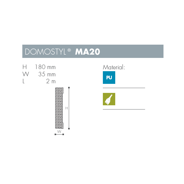 B�nd - Domostyl - MA20 - 2 m - 180 mm x 35 mm