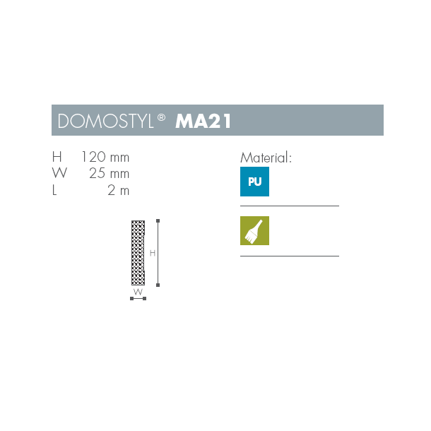 B�nd - Domostyl - MA21 - 2 m - 120 mm x 25 mm
