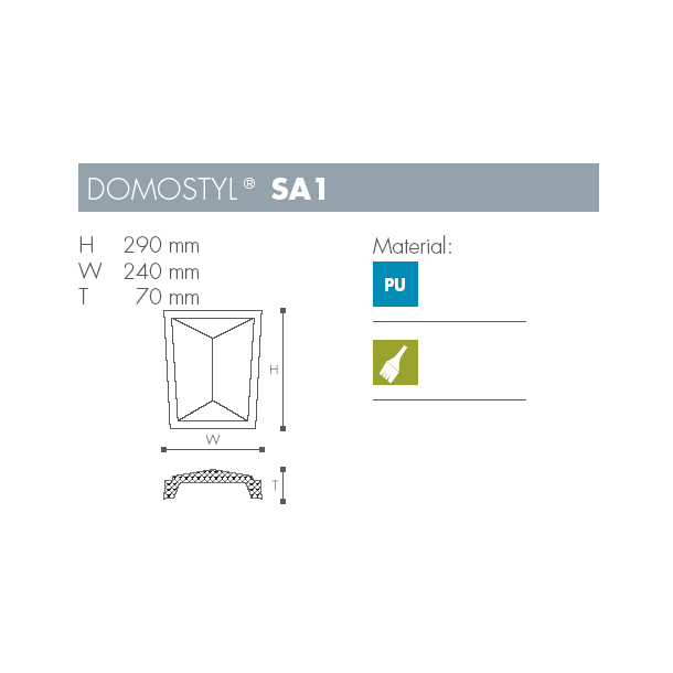 Slut sten - Domostyl - SA1 - 290 mm x 240 mm