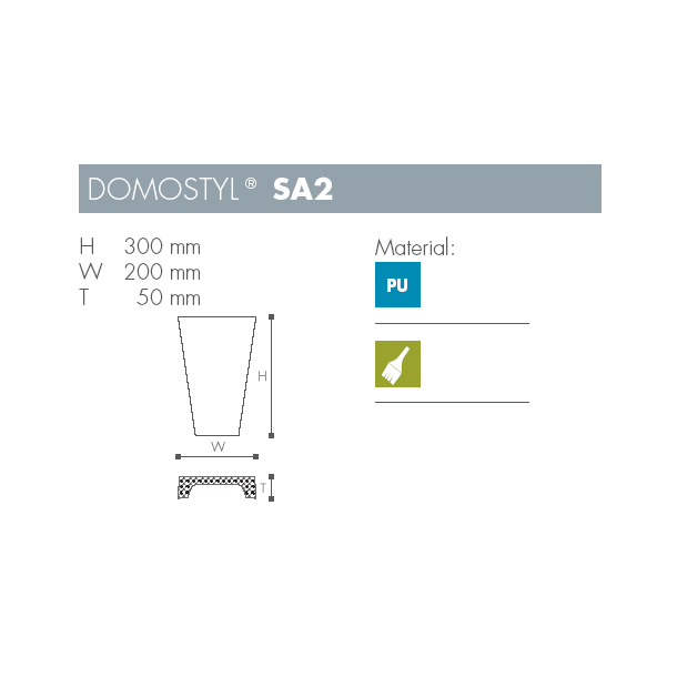 Slut sten - Domostyl - SA2 - 300 mm x 200 mm