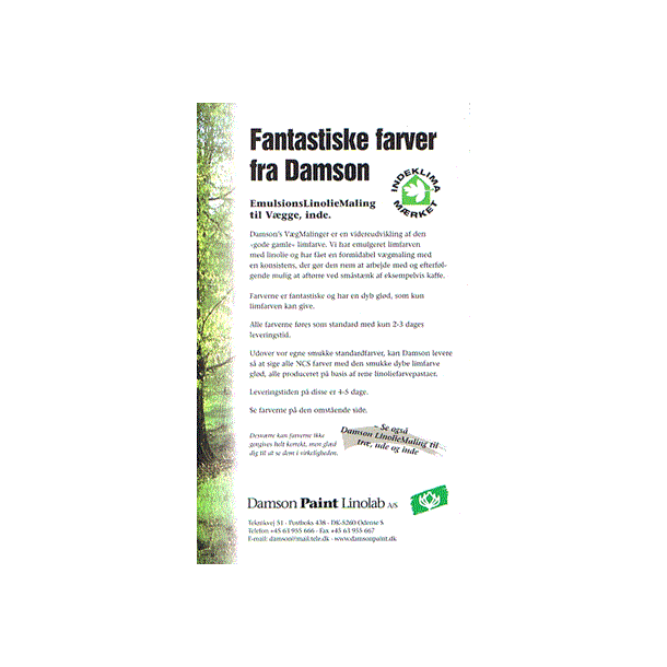 Brochure - Damson Paint loft/v�gmaling