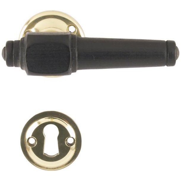 D�rgreb 671 Svanem�lle Almue poleret messing - sort lakeret tr� - combi