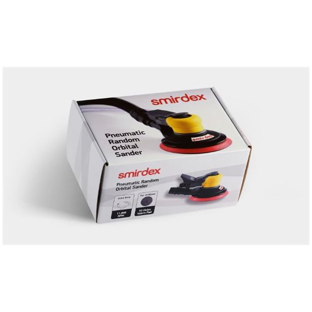 Excentersliber - Professionel slibe- og polermaskine - trykluft - Smirdex - 8 huller - 125 mm