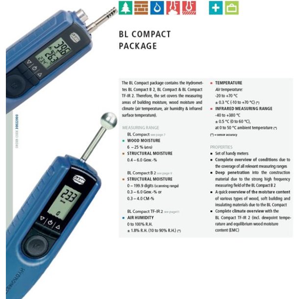 Professionel m�ler - Combo-Set - Gann Hydromette BL Compact B 2, BL Compact & BL Compact TF-IR 2 og kuffert - s�t 