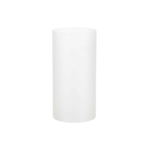 Glas cylinder til lysestage - frosted - �7,0 x 14 cm - 6 stk.